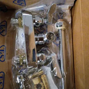 T&S Brass B-1146-02A workboard faucet. Features a 4" wall mount configuration, 179X-A22 swivel gooseneck spout, dual lever handles, and aerator. Made 