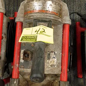 RIDGID K-60SP compact sectional drain cleaning machine. Features a clutch handle and forward/reverse switch. Electrical: 115V, 7.0A, 60Hz. Mounted on 