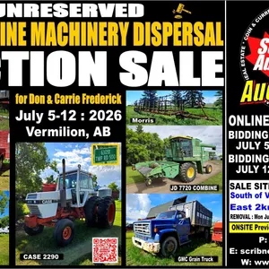 July 11th & 12th : FARM AUCTIONS for Estate of Robert Goutier & Don Frederick of Vermilion, AB
