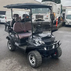 SDLANCH SDLGC80 BLACK 4 SEAT ELECTRIC GOLF CART WITH 4KW AC MOTOR, 50 MILE RANGE, 23-24 MPH TOP