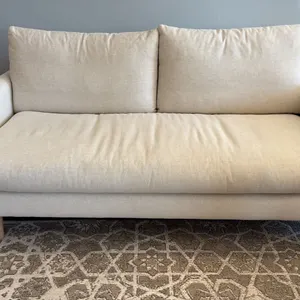 PALLISER UPHOLSTERED SOFA. MADE IN CANADA. RETAIL $3400. 59"W