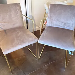 PAIR OF CALLIGARIS GALA CHAIRS WITH POLISHED BRASS. NOSTALGIC FEEL AND RETRO VIBE. RETAIL $2400