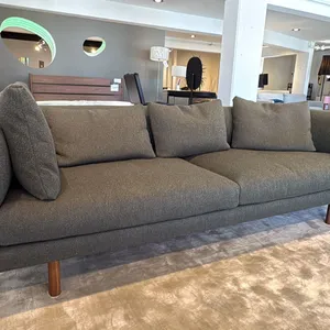 REPLAY SOFA MADE IN CANADA MODEL 30148-01 91" X 35". RETAIL $4400. BEAUTIFUL FABRIC, COLOR A DARK