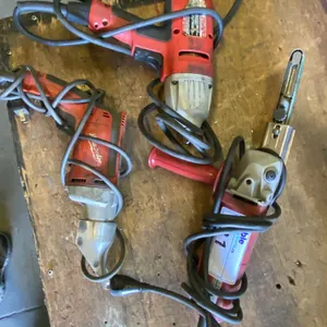 GROUP OF 3 MILWAUKEE POWER TOOLS- BANDFILE, SHEAR & IMPACT WRENCH