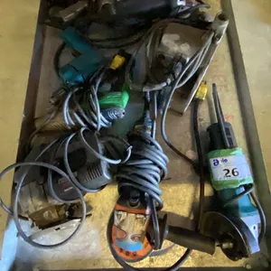 GROUP OF ASSORTED POWER TOOLS- WALTER, MAKITA, HITACHI, BLACK AND DECKER