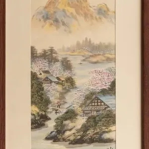 SIGNED JAPANESE SPRING LANDSCAPE