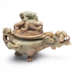 CARVED HARDSTONE DRAGON GUANG