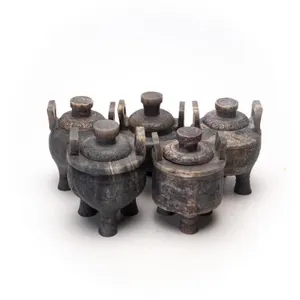 ARCHAIC STYLE CARVED HARDSTONE RITUAL VESSELS