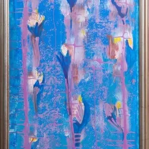 THOMAS PURCELL ABSTRACT FLORAL PAINTING