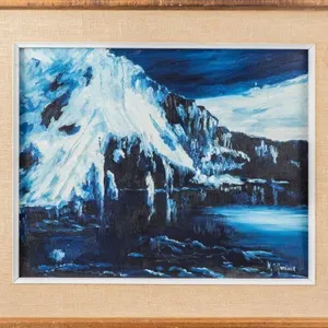 M.J. GARDINER WINTER LANDSCAPE OIL PAINTING