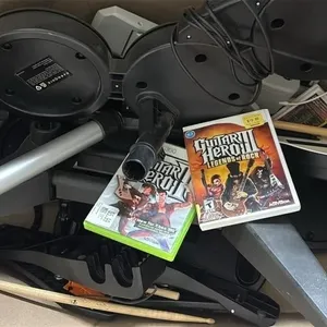 Guitar Hero rock band lot Drums pedals games