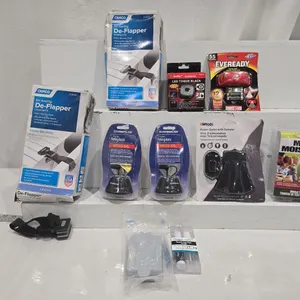 RV Awning De-Flappers (2), Power Outlet w/remote, Mold Test Kit, Laser Parking Assist, LED Toque Light