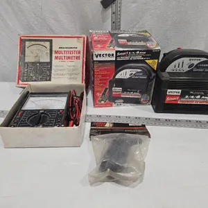 Vector 12 volt Battery Charger,  Micronta Multi meter