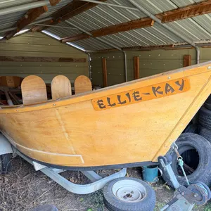 Hand Crafted River Drift Salmon Fishing Boat w/ Trailer * This item Sold Live On-Site only. Must attend auction in person to purchase.