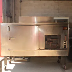 Southern Pride Gas Wood-Fired Commercial Barbecue Oven Model BBR-79-3-SSE on Casters, Single Phase, 91 x 35 x 72