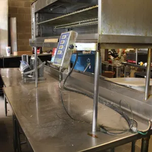 Vulcan Food Warmer Mounted to Table, Total Measurements 56 x 30 x 70