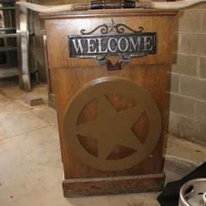 Hostess Stand, Western Themed, 30 x 24 x 49