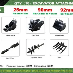 Quantity of (10) 2026 STARVOX 12EX-ASA Mini Excavator Attachments (Unused)