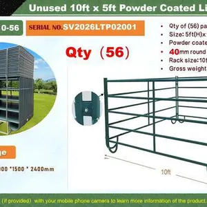 Quantity of (56) 2026 STARVOX SV0510-56 10 ft x 5 ft Powder Coated Livestock Panel (Unused)