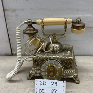 Seecofone Ornate Brass Rotary Telephone with Mona Lisa Dial, Made in Taiwan