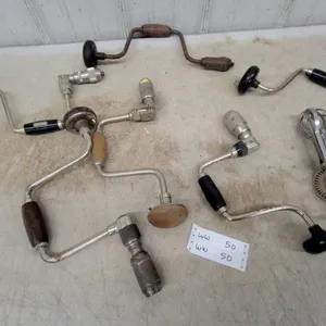 Collection of Vintage Hand Braces and Hand-Crank Rotary Drill, Various Sizes and More