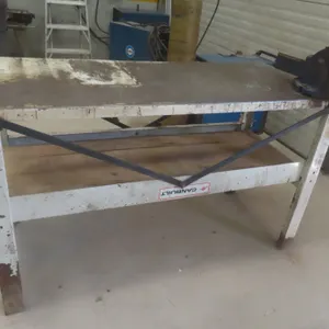 Stationary Steel Work Bench, 36x26x60, w/ 6" Record Vise