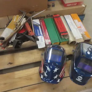 2 Welding Helmets, 2 Torch Heads, Arc Air, Rods, Grinding Wheels, Safety Glasses