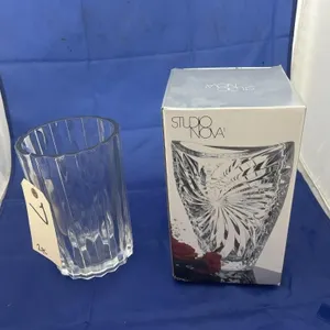 Studio Nova Crystal Vase in box & Glass Vase