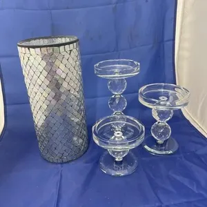 Mosaic Decorative Vase & Pillar Candle Stands