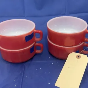 4 Pcs - Fireking Soup Mugs