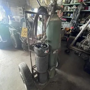 Cutting Torch Set on Dolly w/Bottles