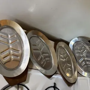 Vintage steak plates (4)