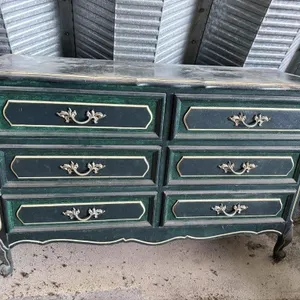 Green painted chest of drawers
