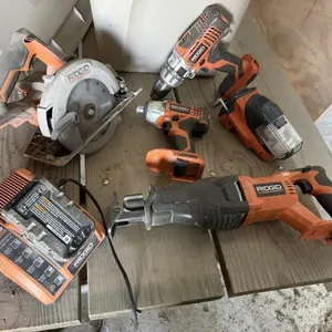 Ridgid tool set, reciprocating & circular saws,
