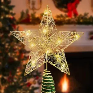 SIXVALA Lighted White Snowflake Star Topper, 10"