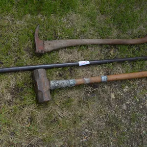 Sledge Hammer, Pry Bar, Picaroon (to drag logs)