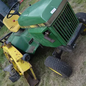 John Deere 316 includes 46" mower and 40" tiller, unit runs nice, 16 HP Kohler engine, all tires hold air, slight cracks, Tiller Hyd Drive, Hydrostati