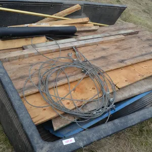 Misc. Truck Bed fits 8' Dodge Ram,  Some Tin, Plywood, Roofing Paper