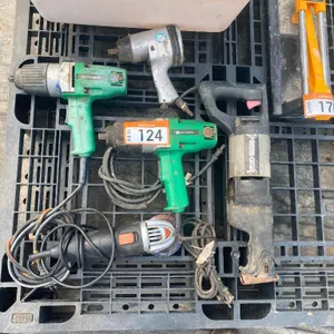 Lot - (2) Hitachi Elec Impacts, Porter Cable Sawzall, 3/4" Pneu Impact & Mini Grinder (S.Park area).