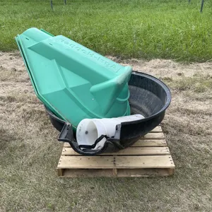 (3) Poly Grain Auger Hoppers & (1) Spout