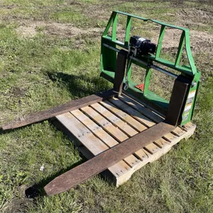 FRONTIER Pallet Fork Attachment w/ 4000 LB. Winch, 4 Ft. Long Forks