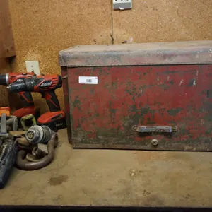 Metal Tool Box and Contents