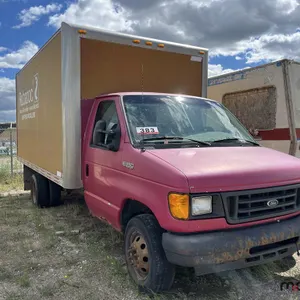 SALVAGE UNIT: 2004 Ford E350 Cube Van (Red & White)
 UNRESERVED