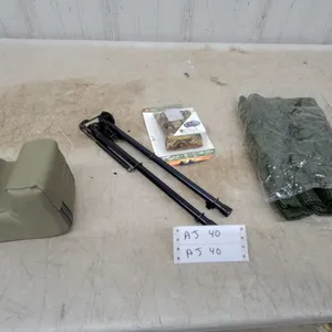 Shooting Rest Bag, Bipod, Camouflage Netting, and More