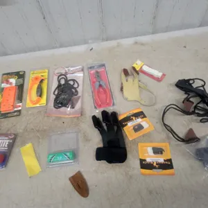 Archery Accessories Lot: Broadhead Sharpener, Lansky Sharpener, Bow Stringer, and More