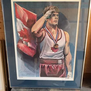 Signed S. Cohen Canadian Athlete Print