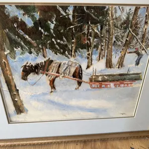Frank Houghton Painting Collecting Wood