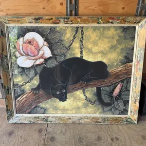 Original Oil Painting by Seay 'The Black Pan­