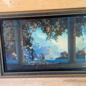 Framed Maxfield Parrish Print 38x26 Inch