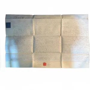 1817 English Handwritten Vellum Indenture with Wax Seal